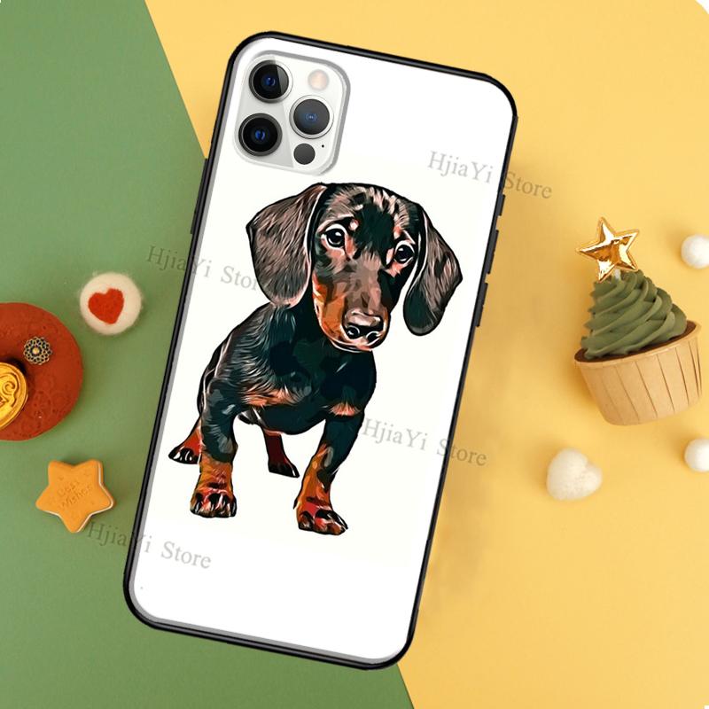 Dachshund Teckel Dackel Dog Silicone Case For iPhone 13 12 Mini 11 14 Pro Max 7 8 Plus X XS Max XR 5S SE 2020 Back Cover