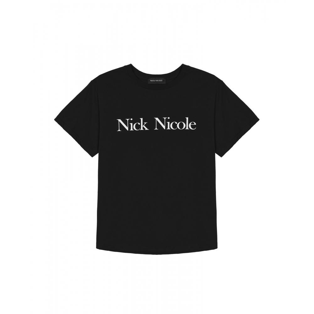 

NICKNICOLE NICOLE BASIC LOGO TEEBLACK