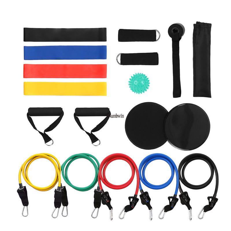 18-Piece Fitness Set: Resistance Bands, Gliding Discs, Latex Loops, Spiky Ball