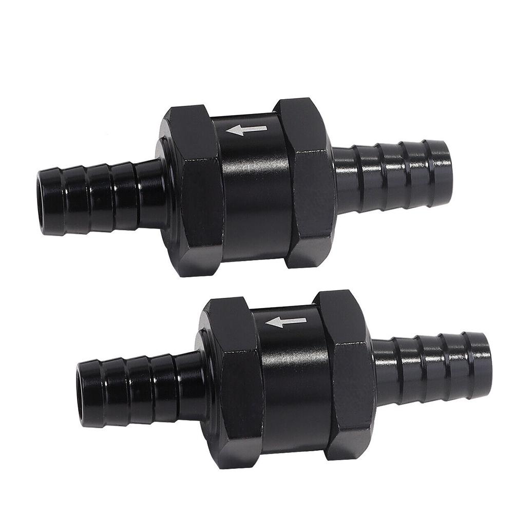 Auto Parts Fuel Check Valve Real Carburetors Black One-Way Aluminum Alloy Fuel Check Valve Inline Mm Carburetors
