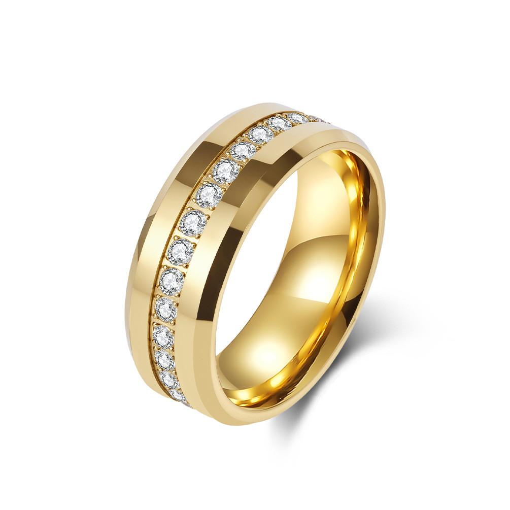 Luxury Minimalist Tungsten Steel Ring – Full Circle Diamond-Cut Wedding Band, Unisex Couple Rings, Modern & Durable Jewelry for Men and Women.