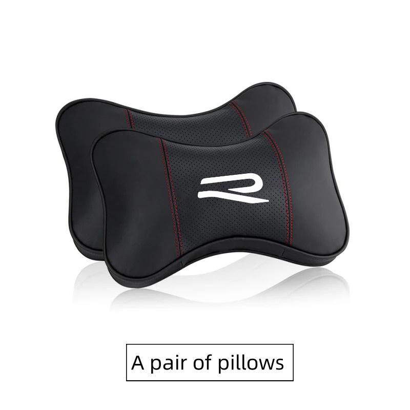 Car Emblems Seat Headrest Neck Pillow Valve Caps For Volkswagen VW Rline R Passat GOLF 6 7 8 GTI POLO Touareg Jetta HVXS-A304