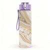 1PC Cream Gold Swirl Marble Pattern 750ml Color Plastic Sports Water Bottle Leakproof Flip Straw Lid Suitable for Sports Office Home Use