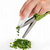 Kai Kitchen Scissors 3-Blade Herb Green with Safety Cover