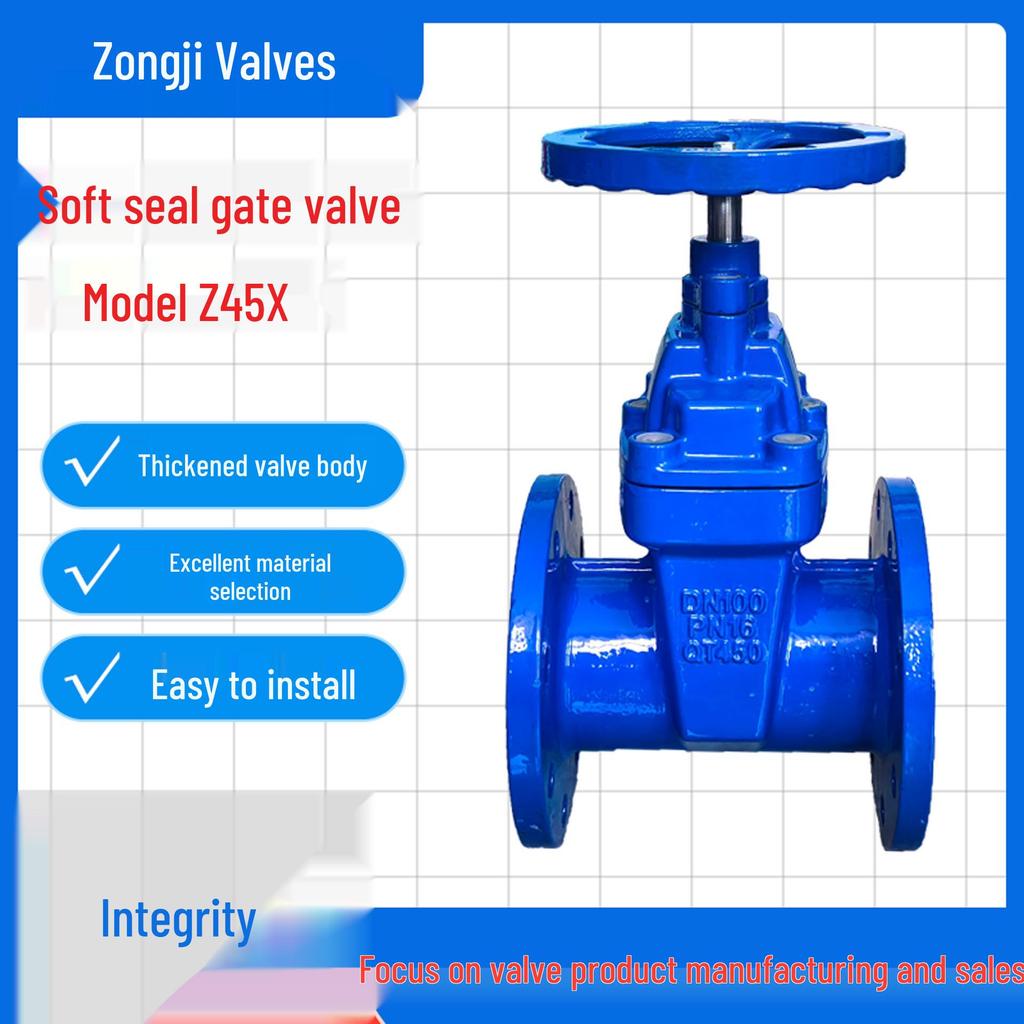 German Standard Ductile Iron Soft-Sealed Flanged Gate Valve for Tap Water & Fire Protection