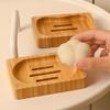 1Pcs Natural Bamboo Soap Dish With Self Draining Slots Durable For Bathroom Kitchen Shower Sink