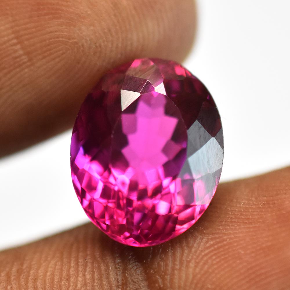 11.50 Ct Natural Pink Tourmaline Certified Oval Cut Loose Gemstone For Her