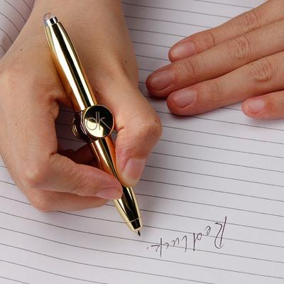 Creative Multi-Function LED Pen Spinning Decompression Gyro Metal Ballpoint  Pen Fashion Office School Supplies Writing Pens