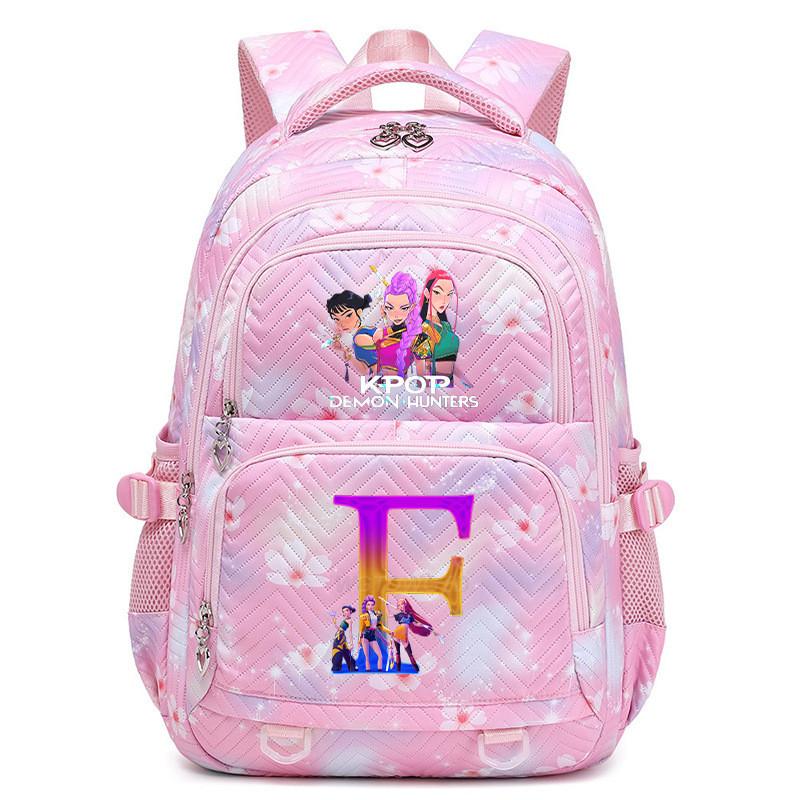 Kinder Mädchen Kpop Rumi Zoey Mira Buchstaben Aufdruck Student Schultasche Wasserdichter Rucksack