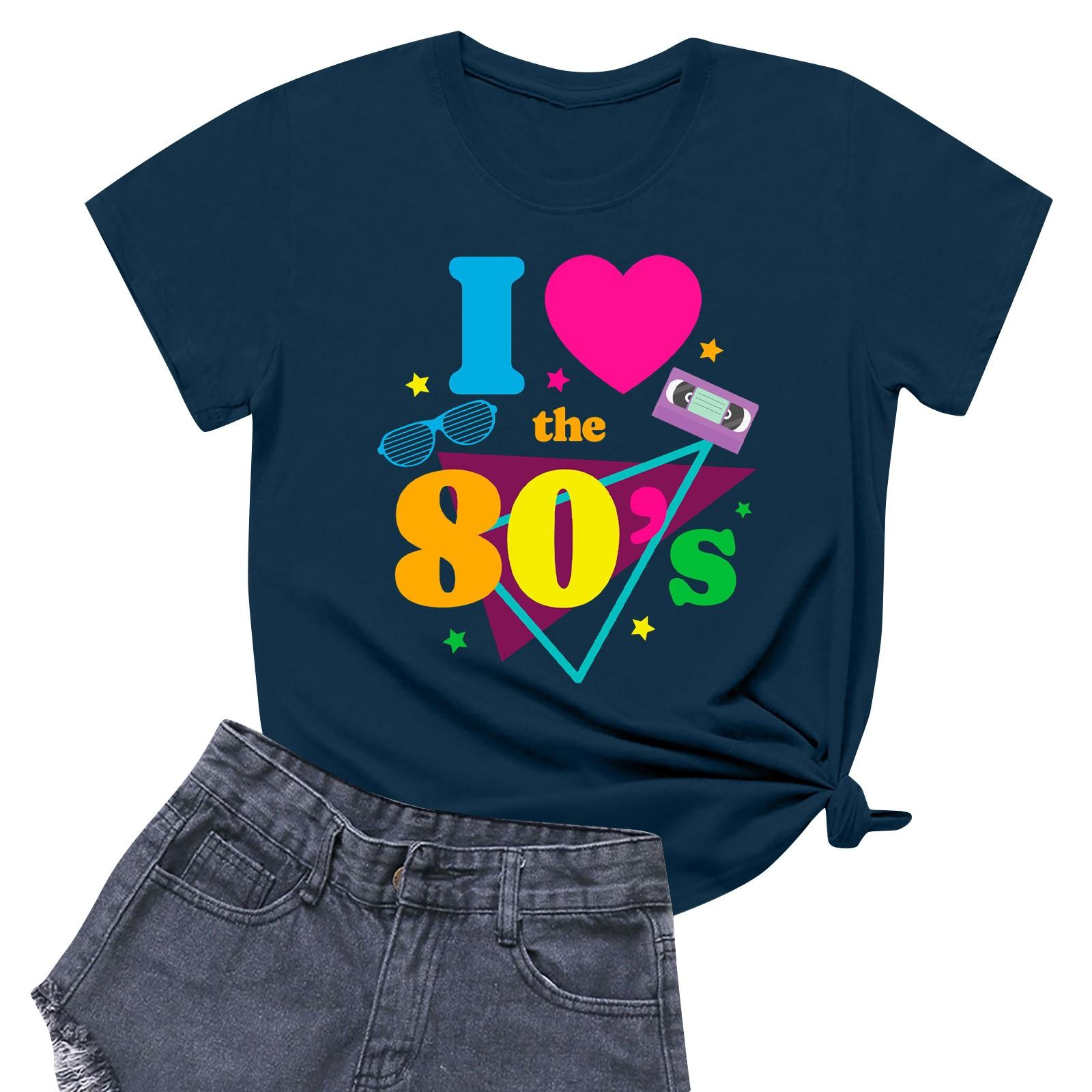 

Женская повседневная футболка с круглым вырезом и короткими рукавами с принтом L