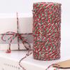 A Roll Christmas Cotton Cords Rop Twines Merry Christmas Decor For Home New Year Gifts Decor Packing Craft Wrapping Gift Packaging and DIY Projects