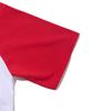 Analog Mood Raglan Color Block Short Sleeve T-Shirt (White/Red)