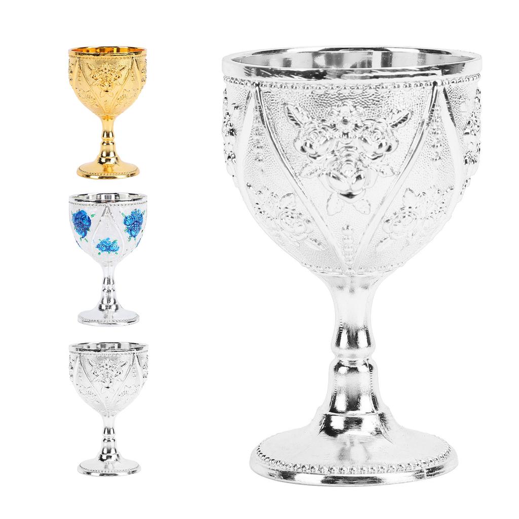 30ml metalowy kieliszek do wina rzeźbiona róża tłoczony kielich ozdoba do domu bar podróż wesele impreza dekoracja