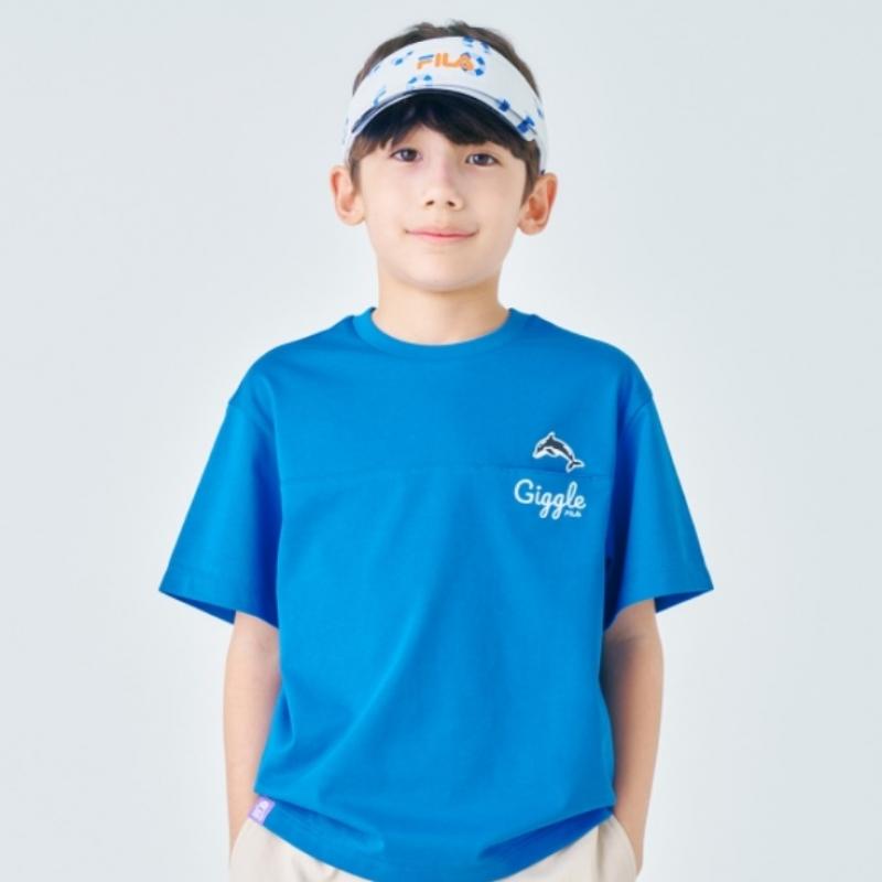 [fila Kids] Summer Play Incision T shirT  Fk2rsf2g02x Bue  q0zFk2rsf2g02xBue