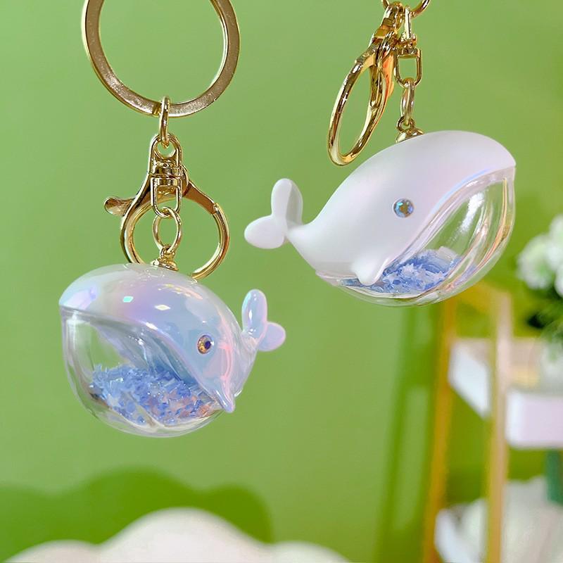 Dolphin Plush Toy Whale Keychain - Cartoon Pendant for Women's Bags, Couples, and Small Gifts