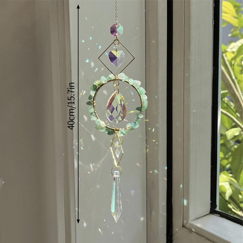Creative Crystal Wind Chimes Colorful Suncatchers for Windows Hanging Sun Catchers Home Garden Decor Car Ornaments Pendants