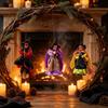 Bestselling Halloween Hanging Figurine Set Witch Dolls Handhold Broom Decorative Pendants Indoor Display Ornaments