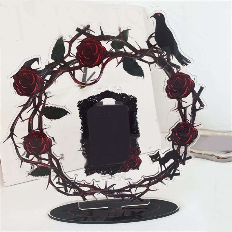 Acrylic Photo Frame with 360Degree Rotation Rotating Photo Holder Suitable for Enhancing Desktop Aesthetics and Styles