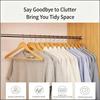 Solid Wood Clothes Hangers, Non-slip Shoulder Grooves 360° Swivel Chrome Hook Garment Hangers for Shirts Pants Dresses, Hotel Closet Storage Organizer
