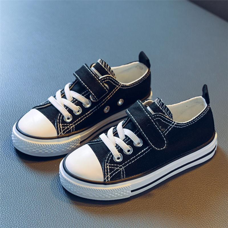 2023 Weiße Canvas-Klettschuhe für Jungen und Mädchen – Trendy Student Board Sneakers