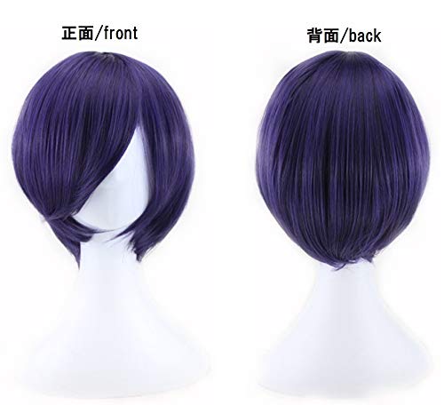 [Entering Love and Peace] Tokyo Ghoul Kirishima Touka Cosplay Costume Set (Top and Bottom + Long Socks + Wig + Keychain) 5-piece Set (Costume Size XL)