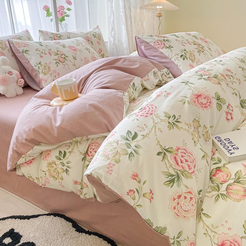 Cotton Bedding Set Duvet Cover with Pillowcases Bedclothes Comforter covers Sets Duvet Cover Queen Size with Pillow cover