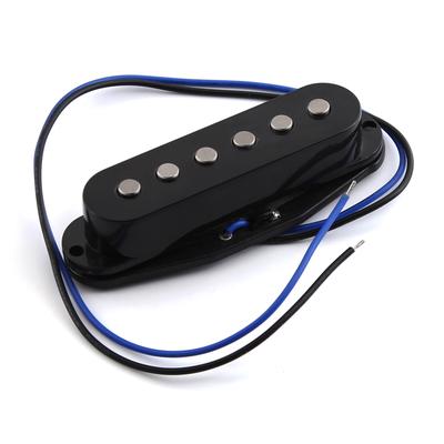 FLEOR Vintage Alnico 5 Gitarren Single-Coil Tonabnehmer Schwarz ST Gitarrenteile, Hals/Mitte/Steg Tonabnehmer zur Auswahl