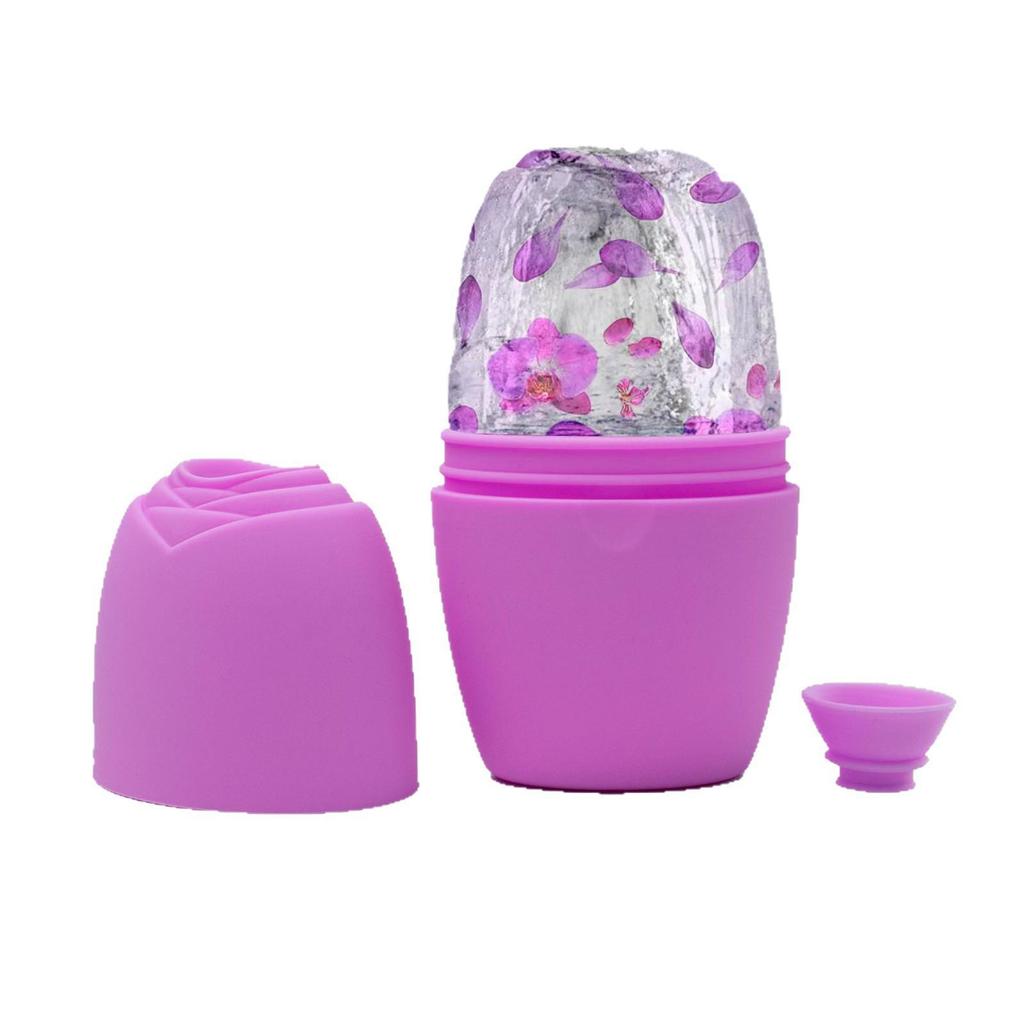 Rose Ice Roller: Cold Compress Beauty Device for Face De-puffing and Swelling Reduction.