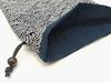 Handcrafted by FUJITA Drawstring Bag with Japanese Seigaiha Pattern x Navy Made in Japanese Accessories (Handcraft Fujita) - Lining, Pattern, (wave)