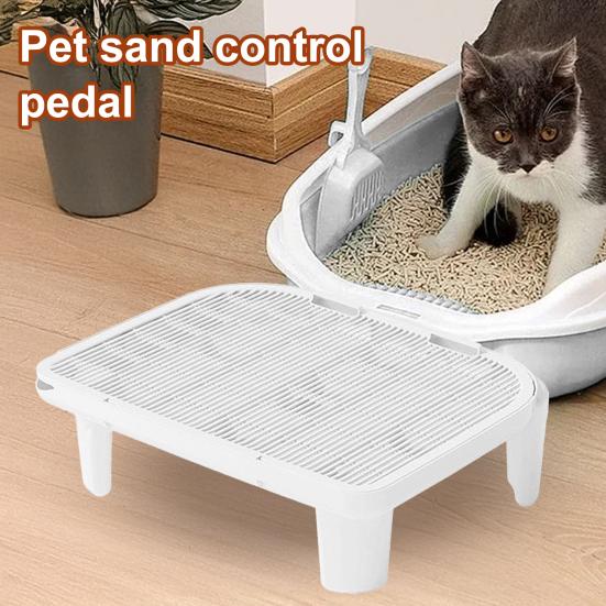 Cat Ramp for Litter Box Elevated Cat Litter Ramp Double Layered Litter Trapper with Filter Function for Small And Elderly Cats