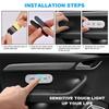 Car Interior Lighting, 2PCS 8 LED White Light Touch Switch Interior Car Lamp, Wireless Car Interior LED