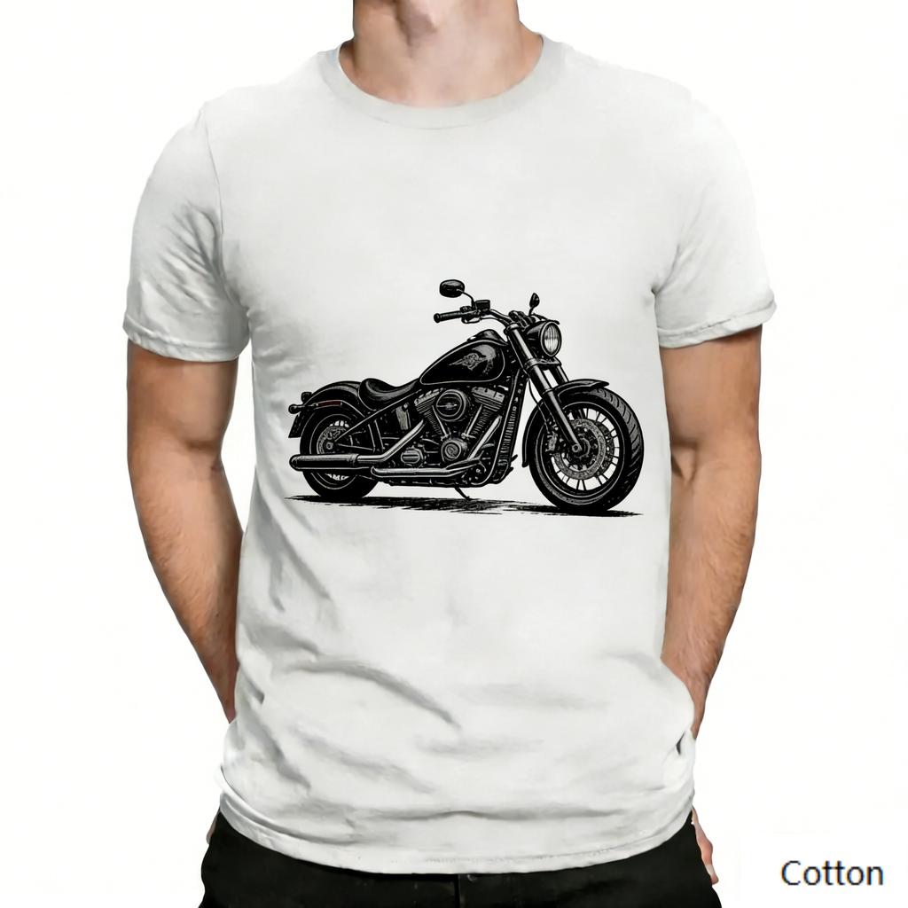 Vintage FlameEyed Biker Skull Graphic TShirt Retro Chain Gear Print Pure Cotton Tee Heavy Metal Streetwear Unisex Top