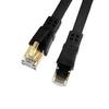 Small Order Flat Shielded CAT8 Network Ethernet Cable Gold 40Gbps SSTP 8P8C RJ45  Patch Cords
