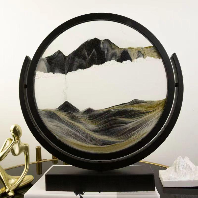 Creative Hourglass Liquid Quicksand Painting - Ideal Decoration for Office, Living Room, Bedside or as Birthday Gift