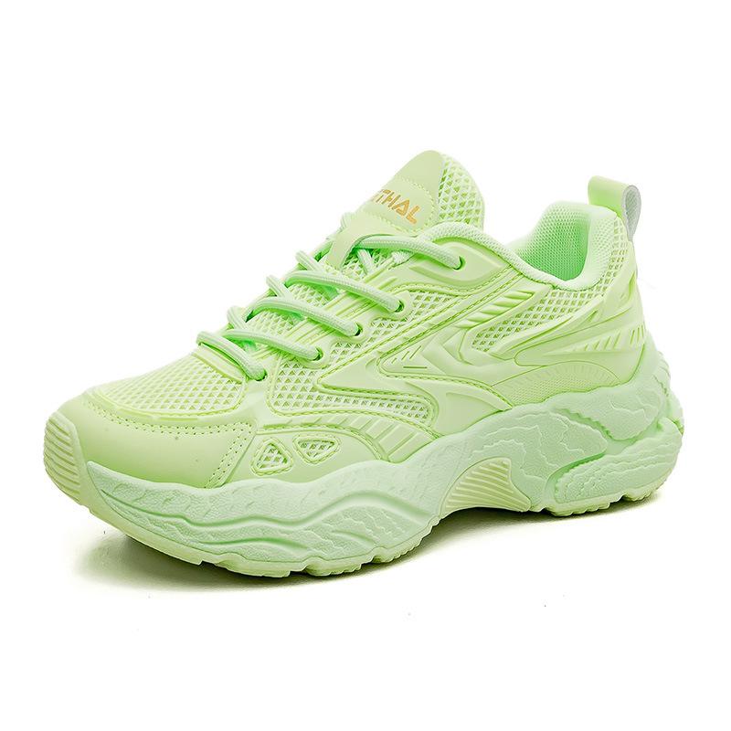 Trend mesh women's versatile casual sports shoes platform-soled fashionable retro white women's shoes
