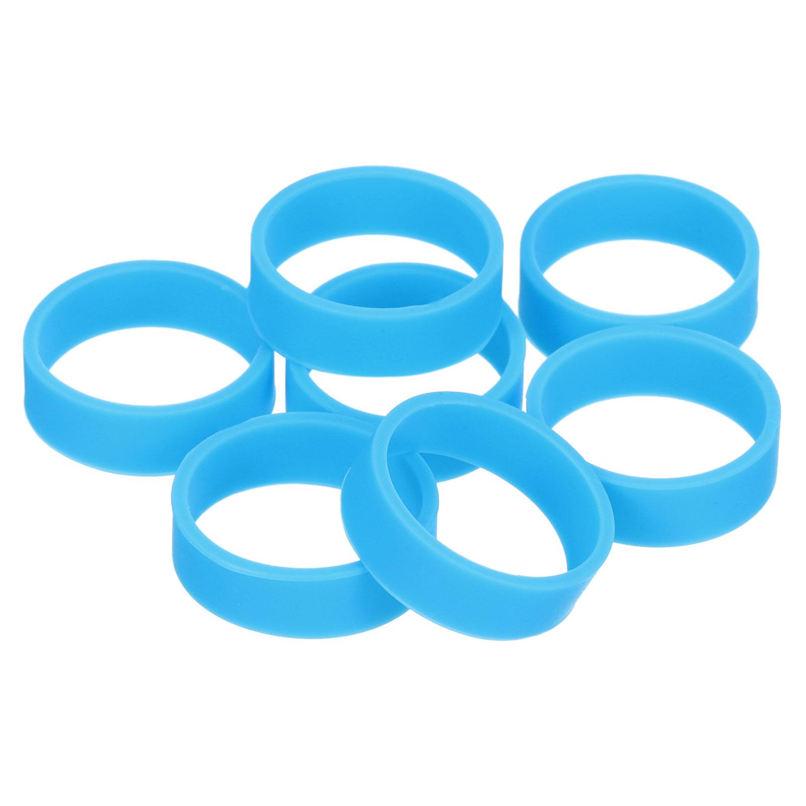 

5/10/20Pcs Silicone Rubber Bands Rubber Bands Rings Cable Ties Strong Elastic Bands Non-Slip for Cord Wrapping Bag Wraps 5pcs синій