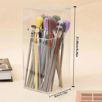 Acryl Make-up Pinselhalter Ins Klar Kosmetikwerkzeuge Aufbewahrungsbox Staubdicht Make-up Werkzeuge Aufbewahrung Großes Fassungsvermögen Behälter