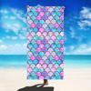 Swimming Bath Towel Microfiber Mermaid Fish Scale Pattern Thin Absorbent Extra Large Towel for Swimming Camping Yoga Bath Sports