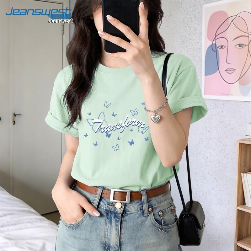 Jeanswest Women s Butterfly Print Cotton T-Shirt L