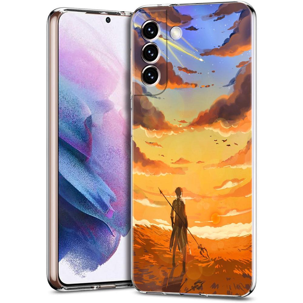 Genshin Impact Game Landscape Phone Case For Samsung Galaxy S24 Plus S23 S22 S21 S20 FE Ultra 5G S10 S10E S9 Soft Clear Cover