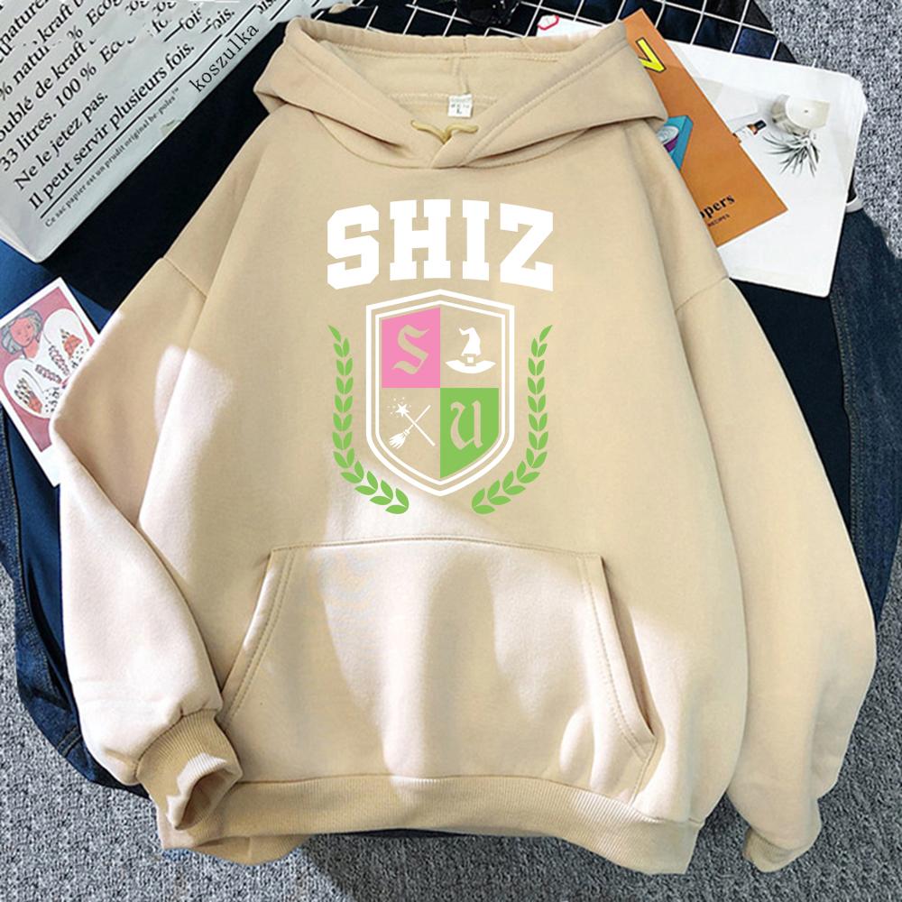 Shiz University Hoodie Fashion Women Aesthetic Graphic Movie Wicked Hoodie Unisex Vintage Elphaba Glinda Pullovers Sweatshirts