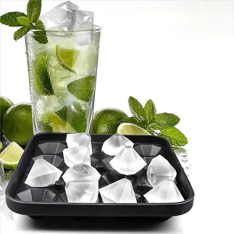 16 Cavity Mini Diamond Ice Cube Tray Silicone Mold With Lid Stackable Easy Release Small Ice Maker Home Bar And Cocktail Drinks