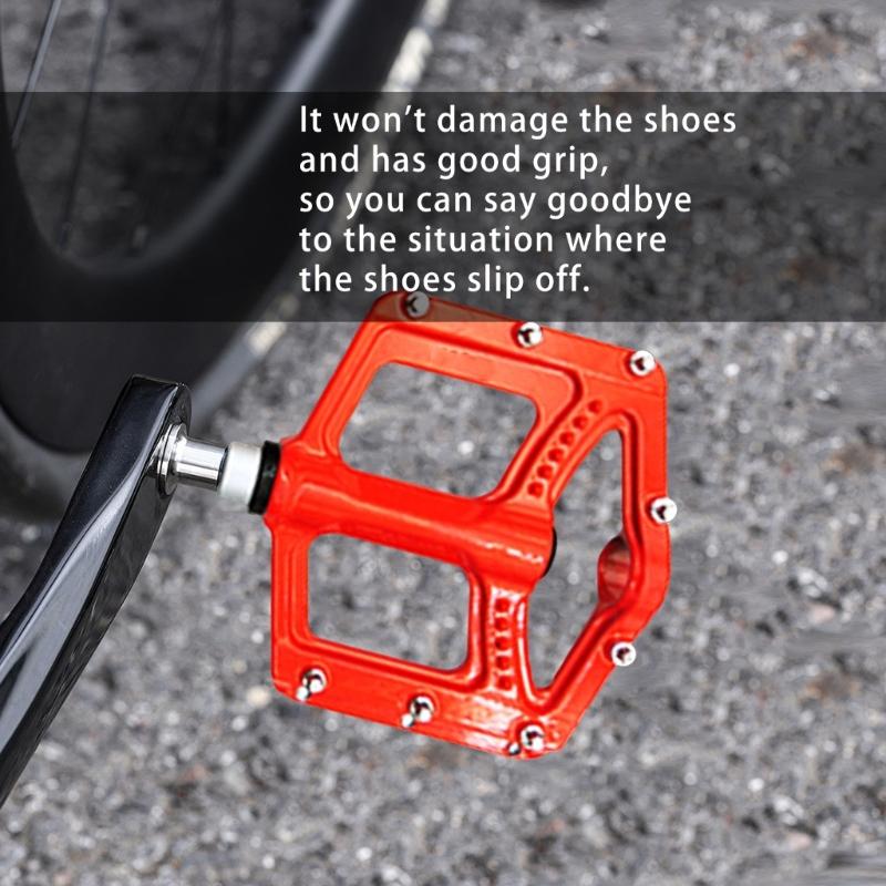 Nonslip Bicycles Pedals Flat Platform Three Bearing Footboards 9/16Inch Thread Mountain Bicycles Footrest Bikes Pedals
