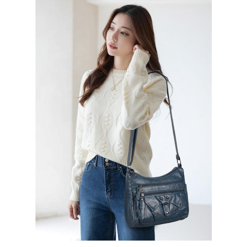 Vintage PU Leer Grote Capaciteit Casual Crossbody Tas