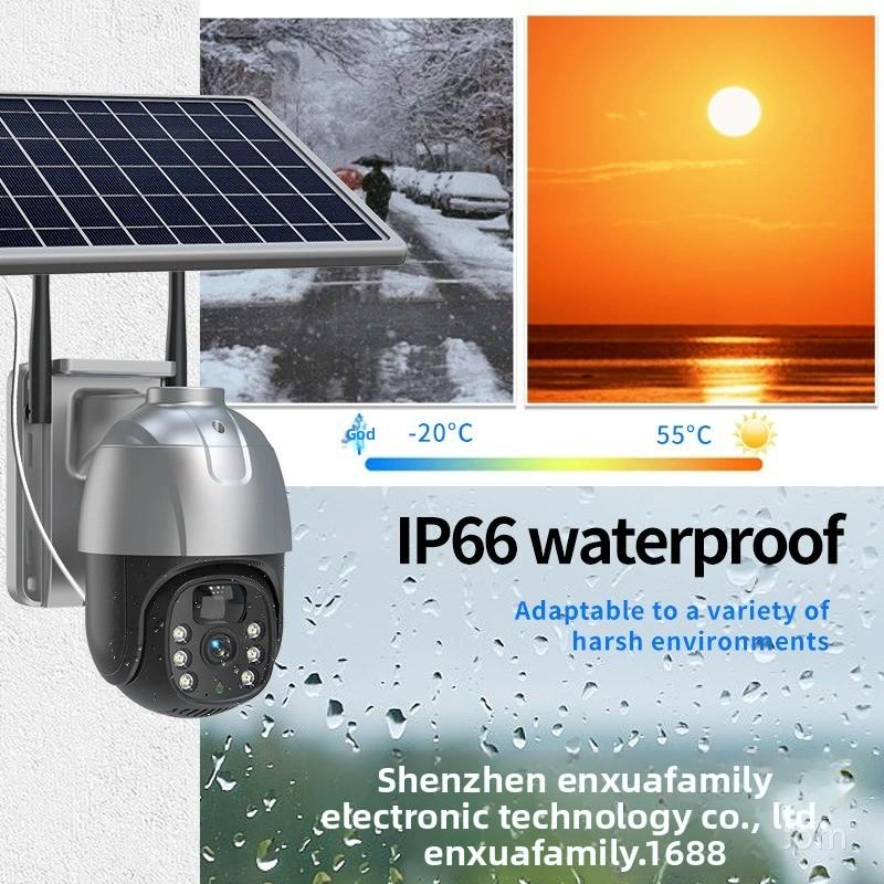 Cámara de seguridad solar 4G para exteriores, impermeable, visión nocturna a color, inalámbrica