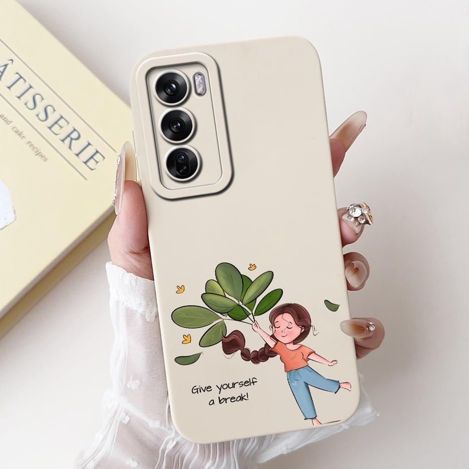 For Oppo Reno 12 Pro Case CPH2629 New Fashion Candy Painted Cover Soft TPU Matte Phone Case For Oppo Reno12 Pro 5G Fundas Bumper