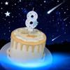 652F Creative Gift Winter Snowflake Themed Birthday Number Durable Paraffins Wax Perfect For Themed Celebration Decors
