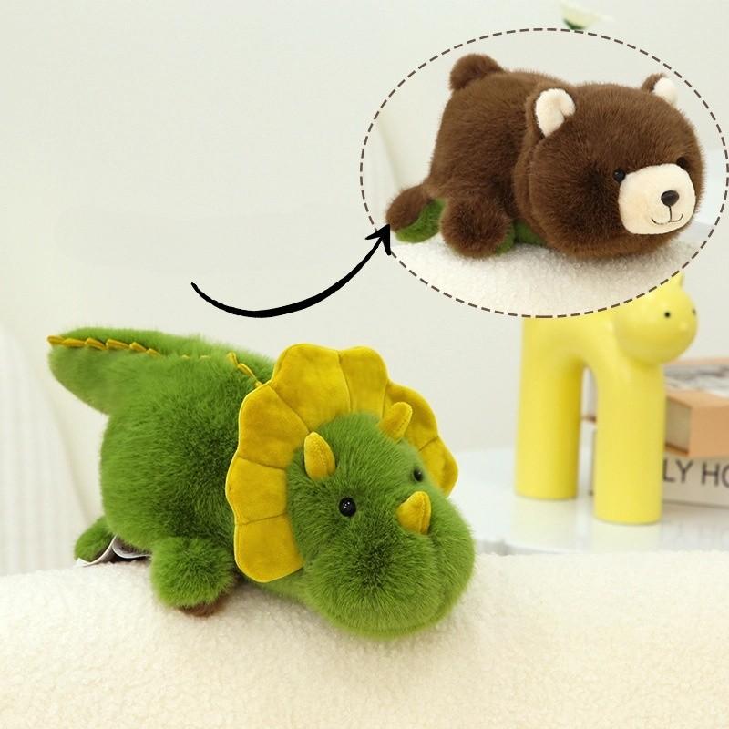 Adorable Reversible Panda Plush Toy Transforming Into Cute Panda Doll For Kids Gifts