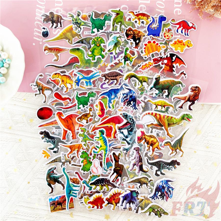 12Sheets/set Jurassic Dinosaurs  Rewards Sticker Puffy Bubble Toys Stickers