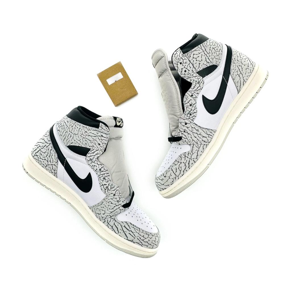 DZ5485-052 Nike Jordan 1 High OG Elephant White Cement Sail Ivory Black 2023